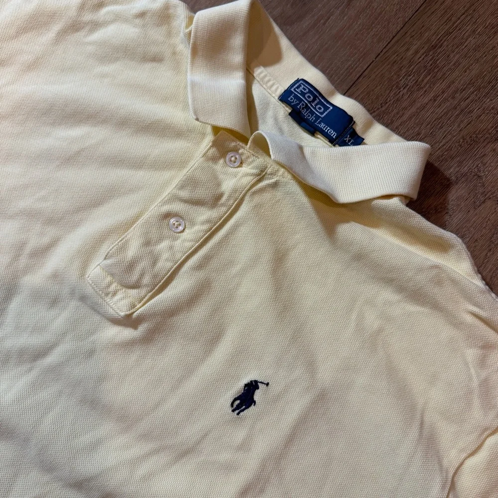 Vintage Ralph Lauren Polo Shirt Iconic Classic Fit Polo Shirt Yellow Classic